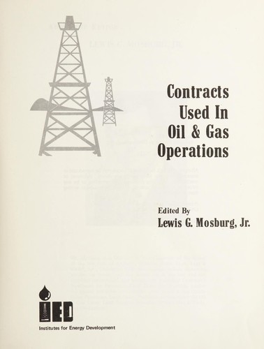 Contracts used in oil & gas operations