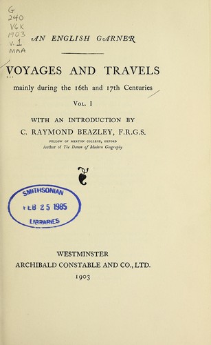 Voyages and travels mainly during the 16th and 17th centuries ...