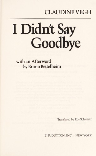I didn't say goodbye