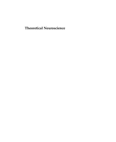 Theoretical neuroscience
