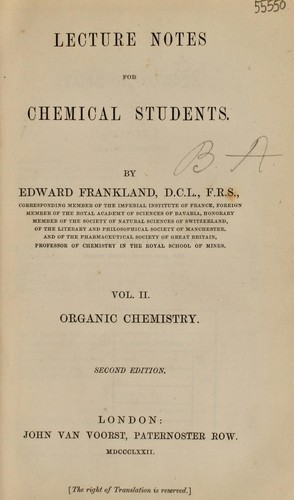 Lecture notes for chemical students