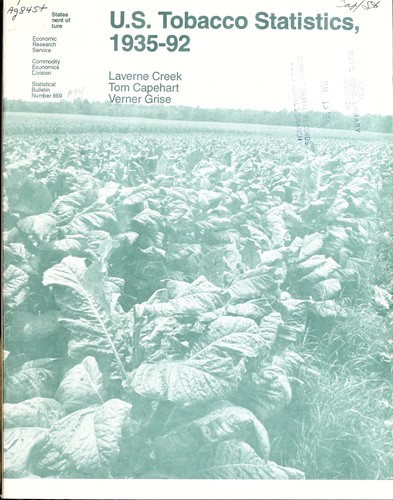 U.S. tobacco statistics, 1935-92
