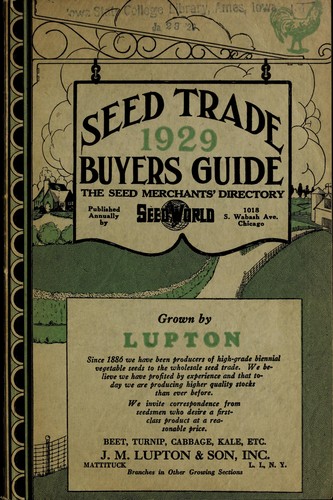 Seed trade buyer's guide, 1929