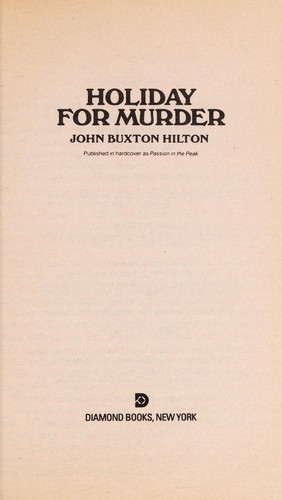 Holiday for murder