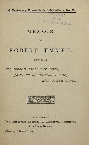 Memoir of Robert Emmet