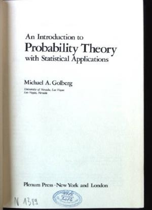 An introduction to probability theory with statistical applications