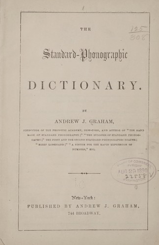 The standard-phonographic dictionary