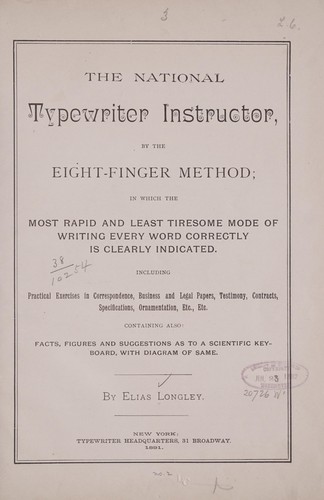 The National typewriter instructor