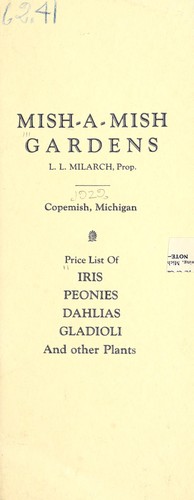 Price list of iris, peonies, dahlias, gladioli and other plants
