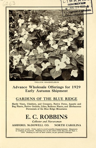 Advance wholesale offerings for 1929 early autumn shipment [price list]