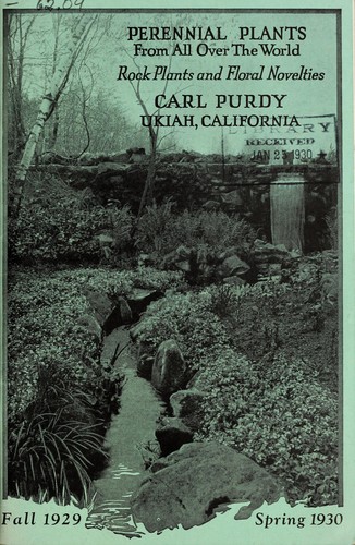 Perennial plants from all over the world, rock plants and floral novelties