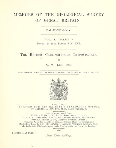 The British carboniferous Trepostomata