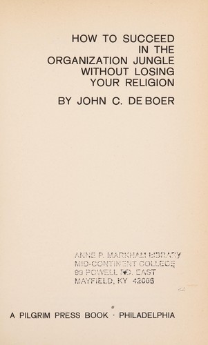 How to succeed in the organization jungle without losing your religion