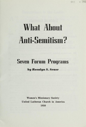 What about anti-semitism?
