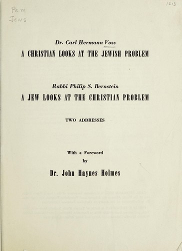 A Christian looks at the Jewish problem