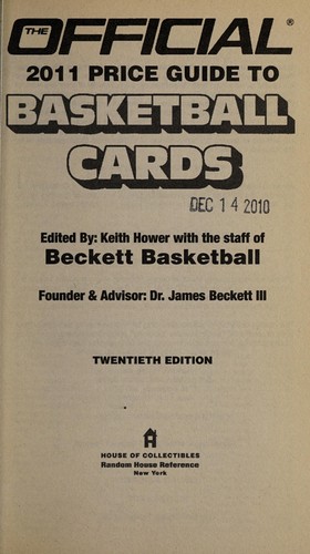 The official 2011 price guide to basketball cards