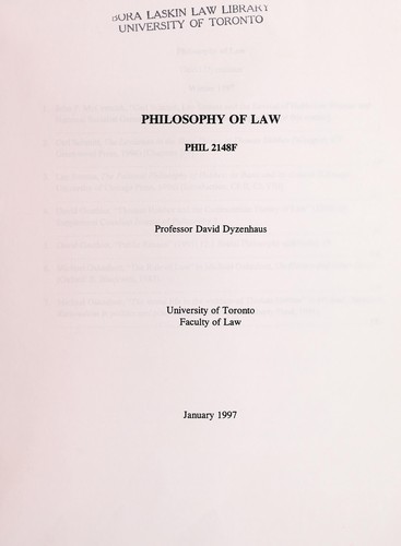 Philosophy of law