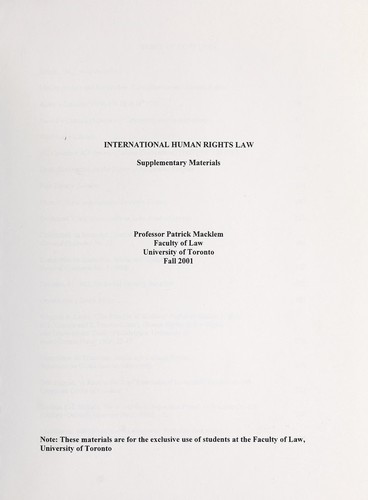 International human rights law