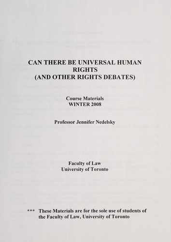 Can there be universal human rights (and other rights debates)
