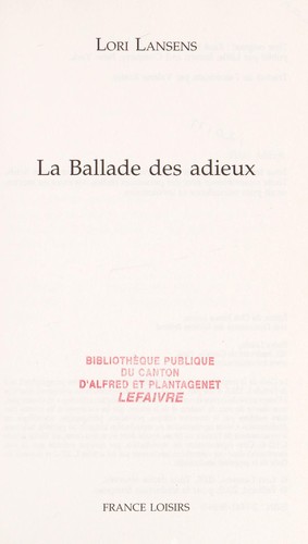 La ballade des adieux