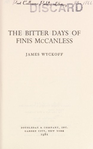 The bitter days of Finis McCanless