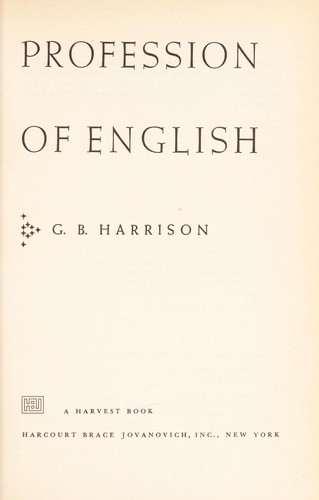 Profession of English