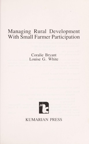 Managing rural development with small farmer participation