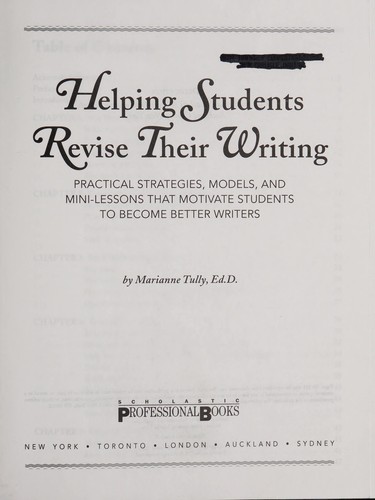 Helping students revise their writing