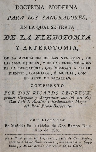 Doctrina moderna para los sangradores