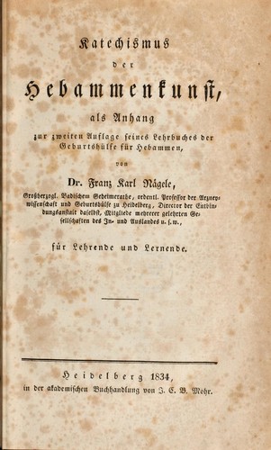 Katechismus der Hebammenkunst