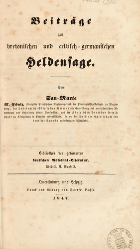 Beiträge zur bretonischen und celtisch-germanischen Heldensage