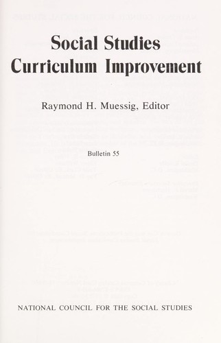 Social studies curriculum improvement