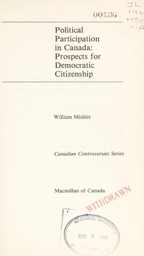 Political participation in Canada
