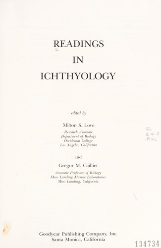 Readings in ichthyology