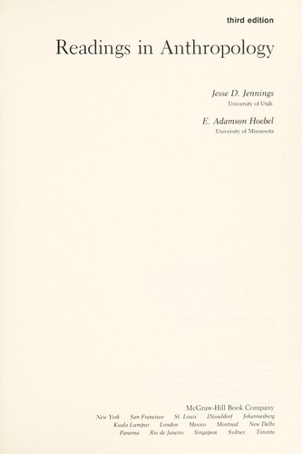 Readings in anthropology