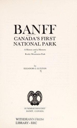 Banff, Canada's first National Park