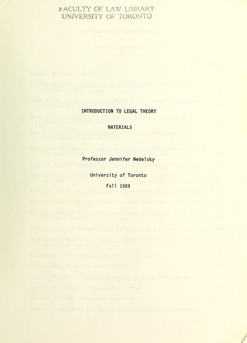 Introduction to legal theory