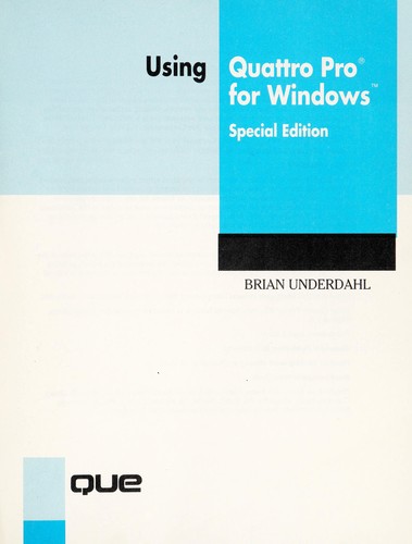 Using Quattro Pro for Windows