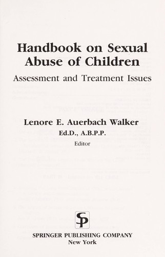 Handbook on sexual abuse of children