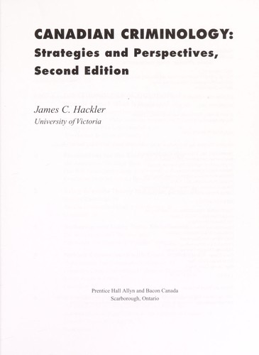 Canadian criminology