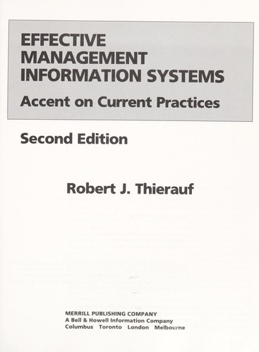 Effective management information systems