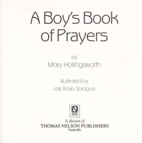 A boy's book of prayers
