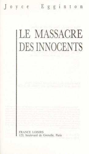Le massacre des innocents