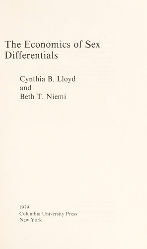 The economics of sex differentials
