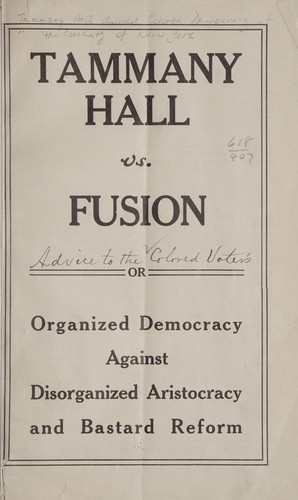 Tammany Hall vs. Fusion