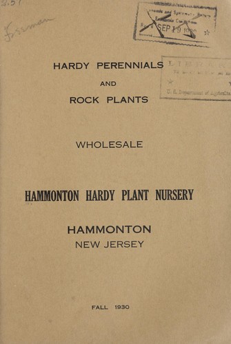 Hardy perennials and rock plants, wholesale