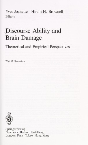 Discourse Ability and Brain Damage
