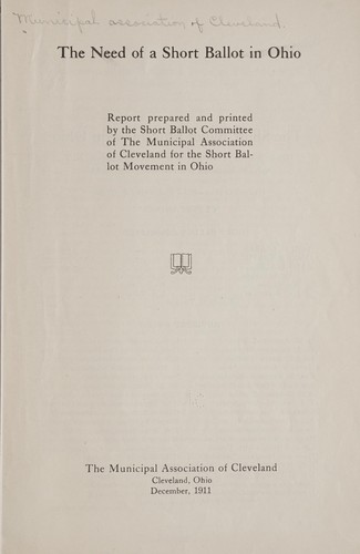 The need of a short ballot in Ohio