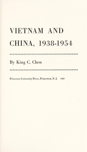 Vietnam and China, 1938-1954