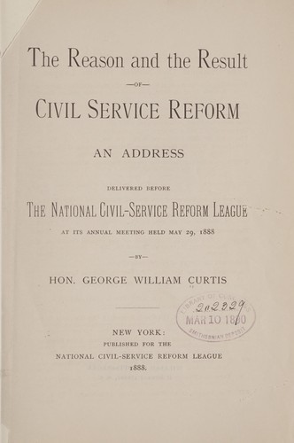 The reason and the result of civil service reform
